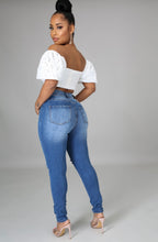 Load image into Gallery viewer, “Jlo” Distressed Denim Jeans