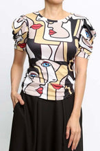 Load image into Gallery viewer, “Picasso” Puff Shoulder Top