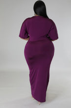 Load image into Gallery viewer, “Eggplant” Ruched Dress