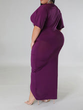 Load image into Gallery viewer, “Eggplant” Ruched Dress