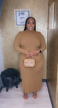 Load image into Gallery viewer, “Mocha” Ribbed Turtle Neck Midi